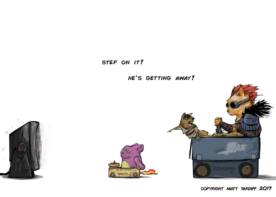 Mad Cat And Squirrel