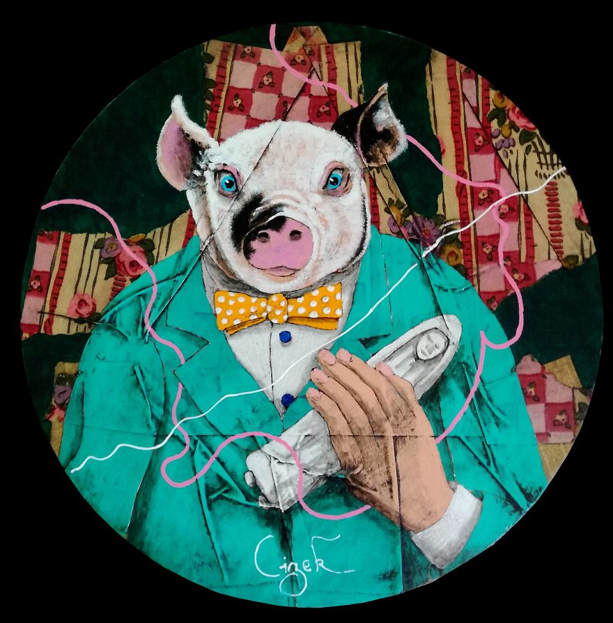 French Artist Creates Story Telling Collages