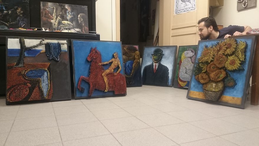 I Recreate Famous Paintings Using Screws 
