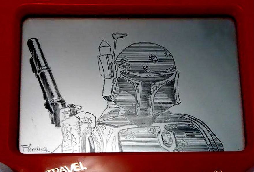 Etch-A-Sketch Artist Creates Mind-Blowing Works By Simply Turning The Dials