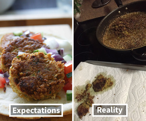 Most Of The Recipes Classify Themselves As “Easy” But This Was A Disaster! As The Falafel Patties Cooked In The Oil, They Disintegrated Before Our Eyes