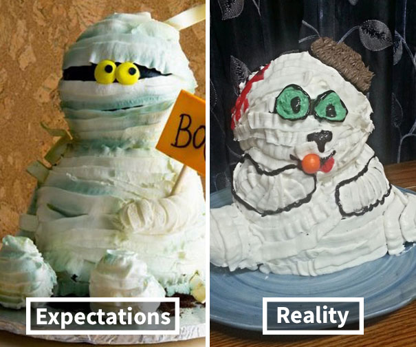 The Only Way This Cake Can Be Saved Is To Be Eaten. Quickly