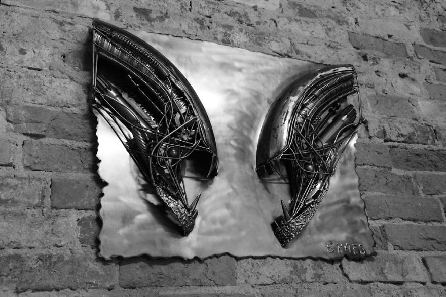 Polish Artist Turns Scrap Metal Into Incredible Sculptures