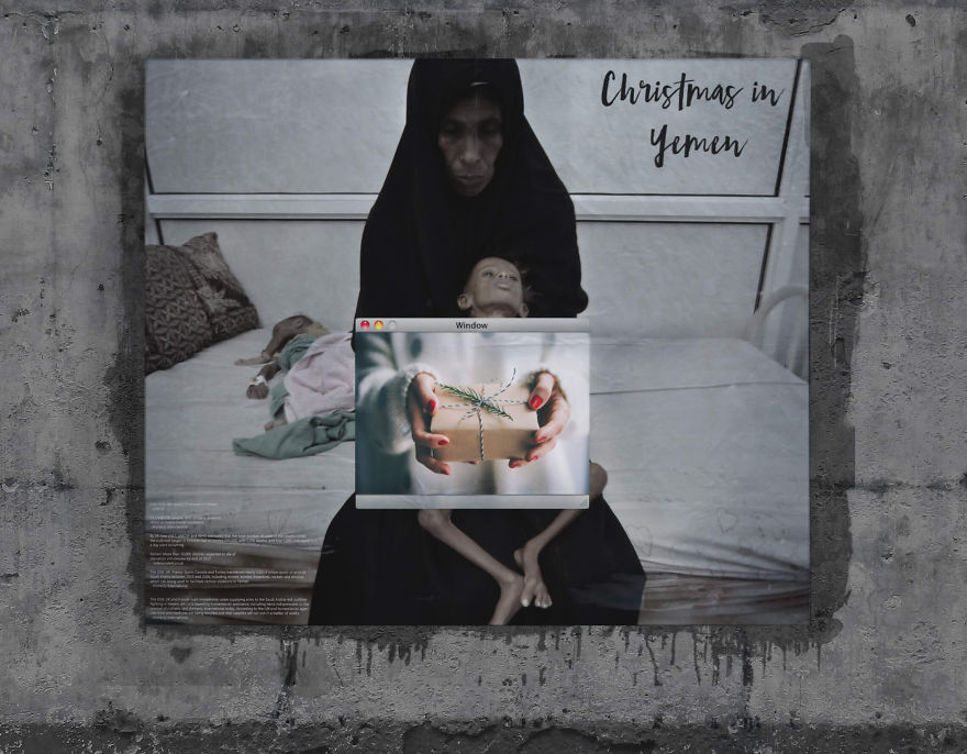 Christmas In Yemen: I Created Thought-Provoking Billboards To Show The Brutal Contrast Christmas In Yemen: I Created Thought-Provoking Billboards To Show The Brutal Contrast