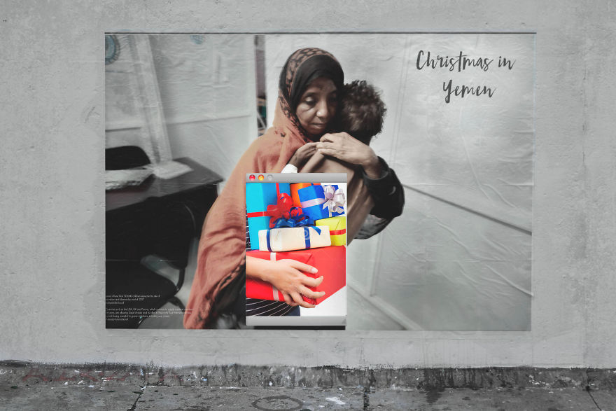 Christmas In Yemen: I Created Thought-Provoking Billboards To Show The Brutal Contrast Christmas In Yemen: I Created Thought-Provoking Billboards To Show The Brutal Contrast