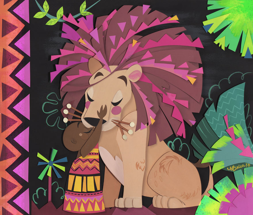 I Create A World Of My Own Using Paper, Scissors And A Little Too Much Color!