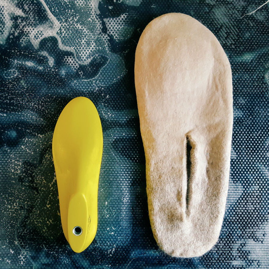 I Create Glittery Indoor Footwear From Wool And Call It My Job