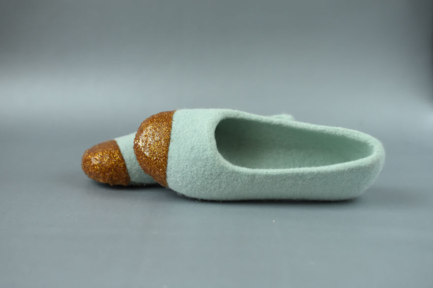 I Create Glittery Indoor Footwear From Wool And Call It My Job