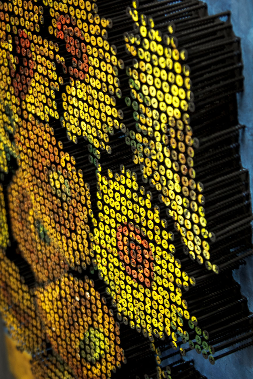 I Recreate Famous Paintings Using Screws 
