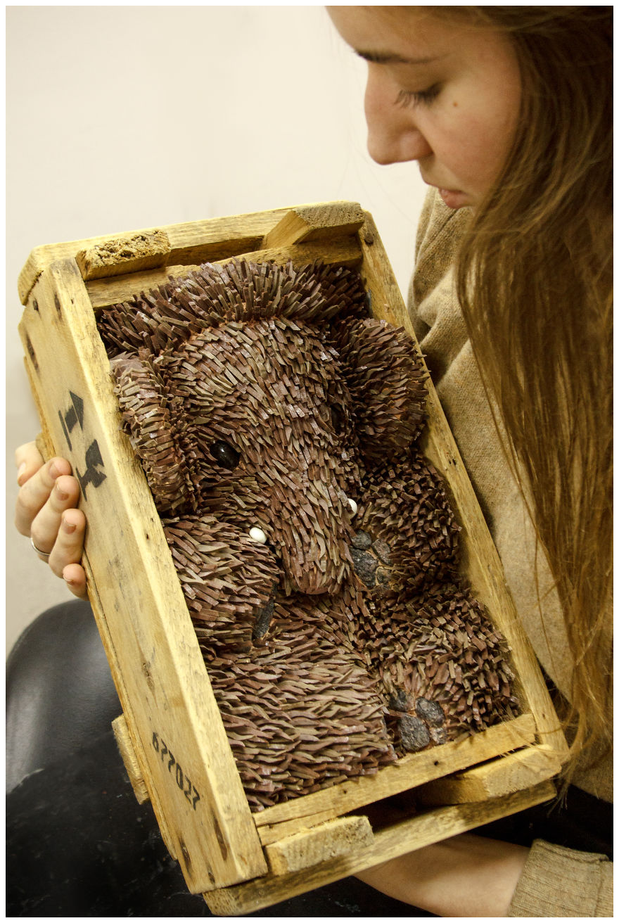 I Created A Mammoth From Smalt-Ceramics, Crushed Stone, And Wood