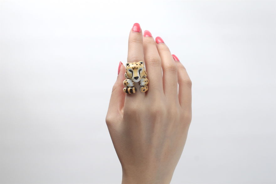 Mary Lou Cheetah Trio Ring