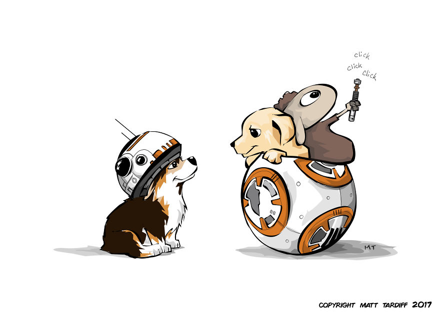 Golden Puppy And Bb8