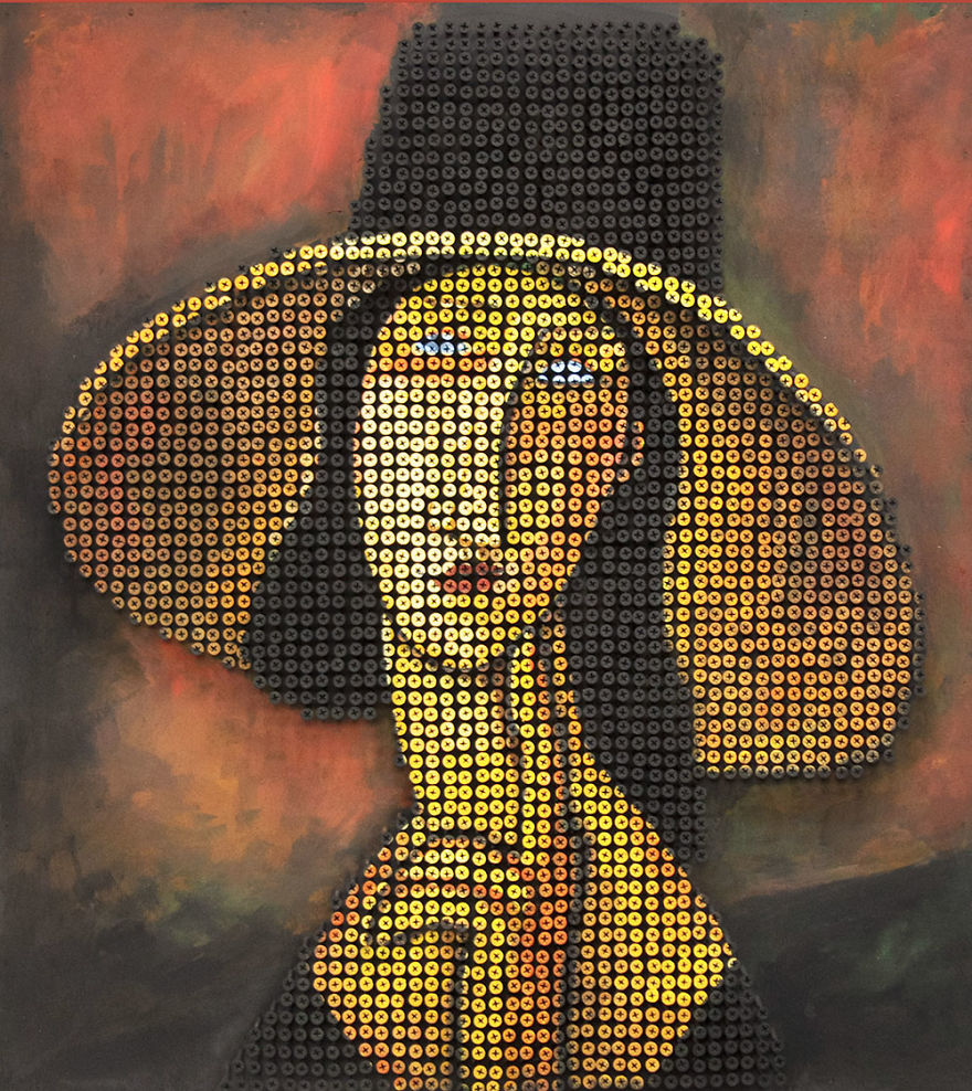 I Recreate Famous Paintings Using Screws 