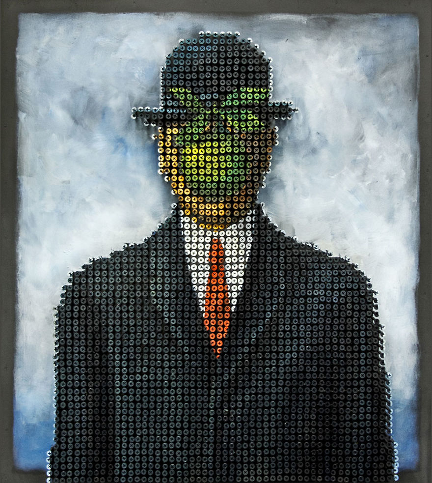 I Recreate Famous Paintings Using Screws I Recreate Famous Paintings Using Screws