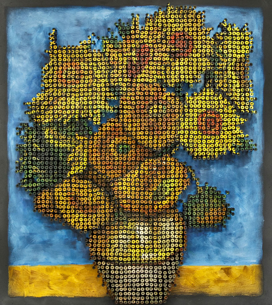 I Recreate Famous Paintings Using Screws 