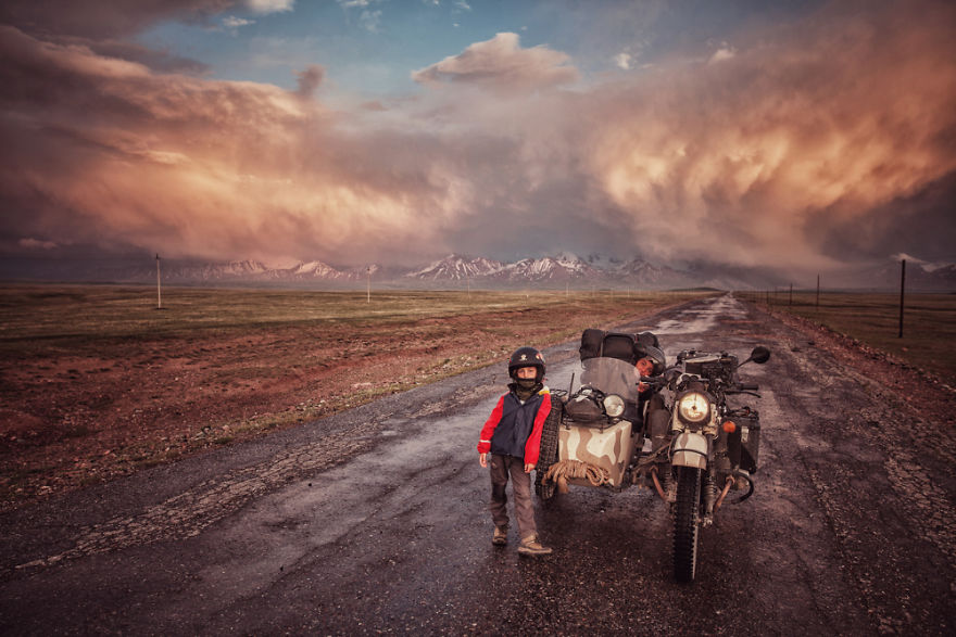 Entering Kyrgystan On A Beautiful Summer Storm