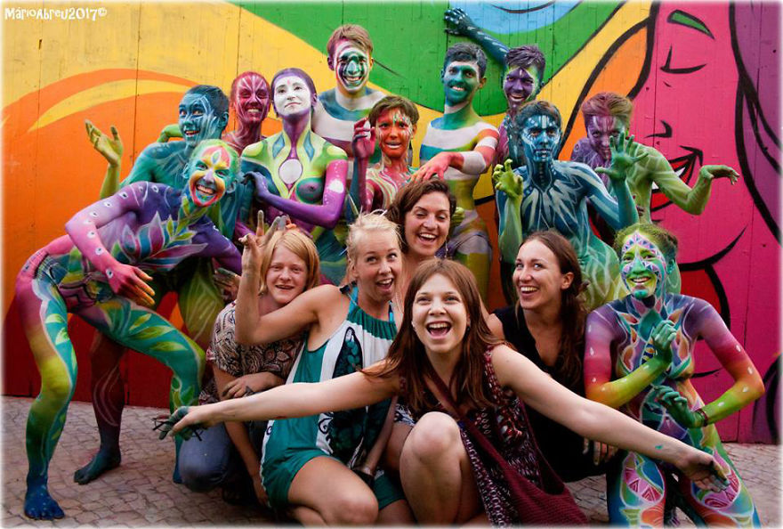 Over 750 Painted In Rainbow Colors, People Spread Love, Peace, Happiness, And Colors Around