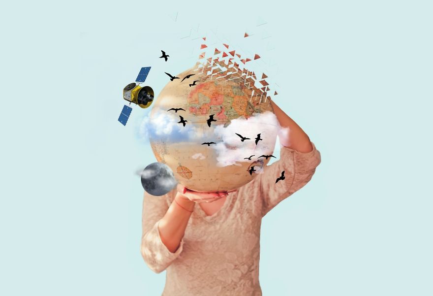 I Make Surreal Photo Edits From Landscapes & Wilderness To Galaxy & Planets & To Objects In Order To Present The Relation Between Them In A Simple Artistic Ideas