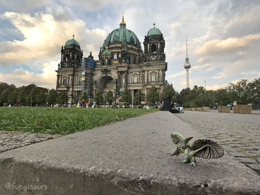 These Dinosaur-Mushroom Toys Have Traveled More Than Most People