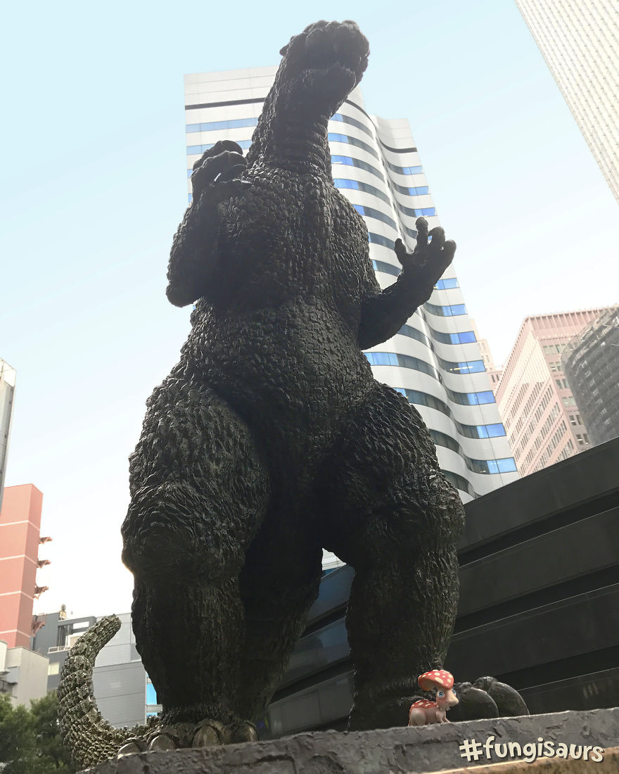 These Dinosaur-Mushroom Toys Have Traveled More Than Most People