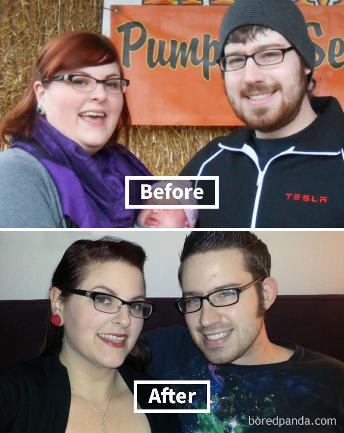 Face fat loss transformation showing before and after weight loss.