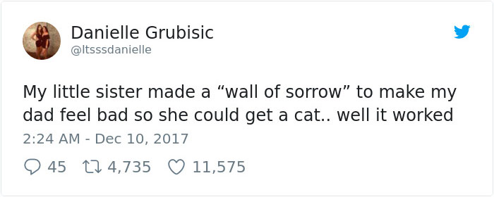 Daughter Tries To Guilt-Trip Her Dad Into Getting Her A Kitty, Gets The Best Response Daughter Tries To Guilt-Trip Her Dad Into Getting Her A Kitty, Gets The Best Response