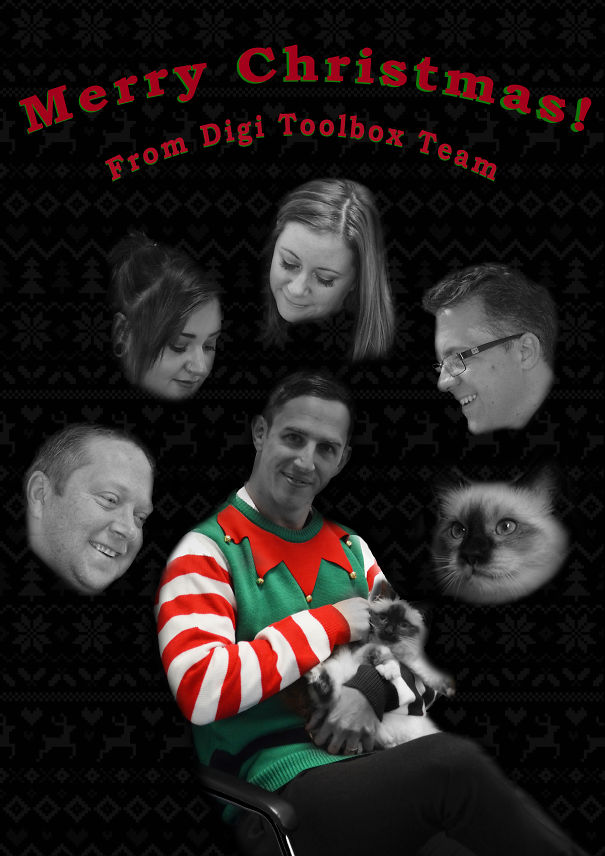 Oh Come Let Us Adore Him! Company Christmas Card