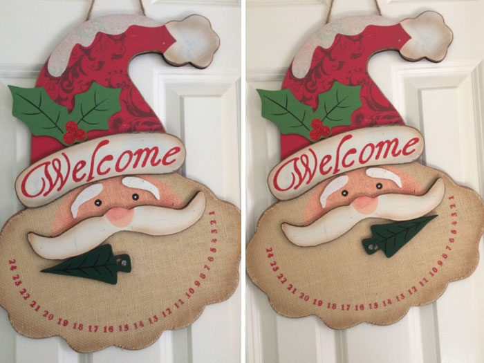 The Pointer On This Christmas Countdown Decoration Can't Even Reach All The Days