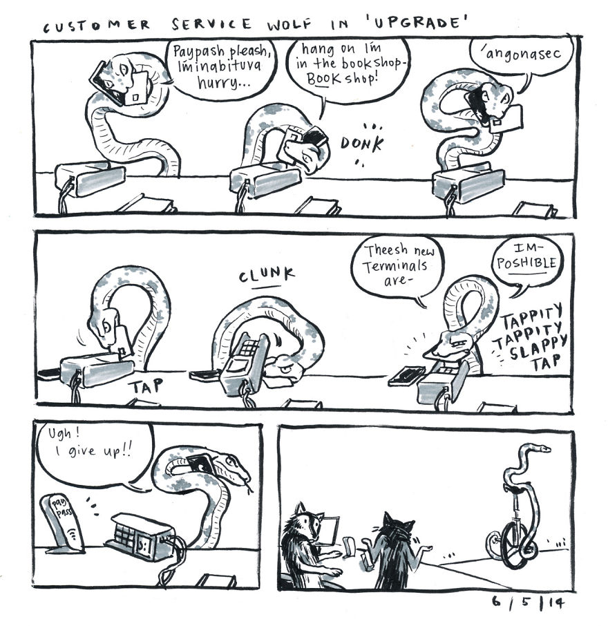 Customer Service Wolf In "Upgrade'