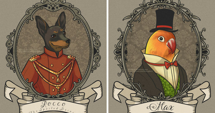 This Artist Turn A Pet Photo Into An Awesome Vintage Portraits