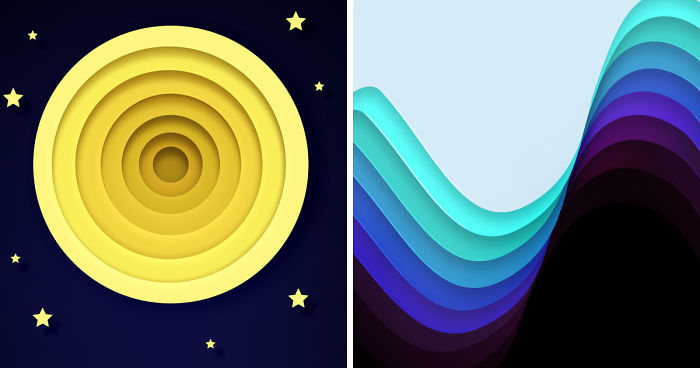 I Create Colorful Digital Paintings That Look Like Paper Cut Art