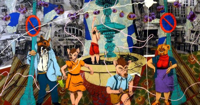 French Artist Creates Story Telling Collages