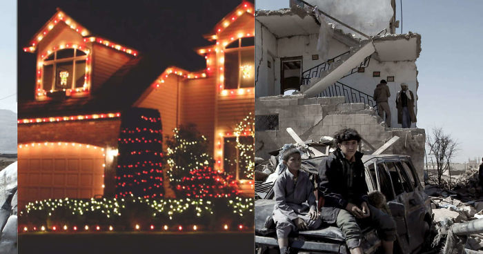 Christmas In Yemen: I Created Thought-Provoking Billboards To Show The Brutal Contrast