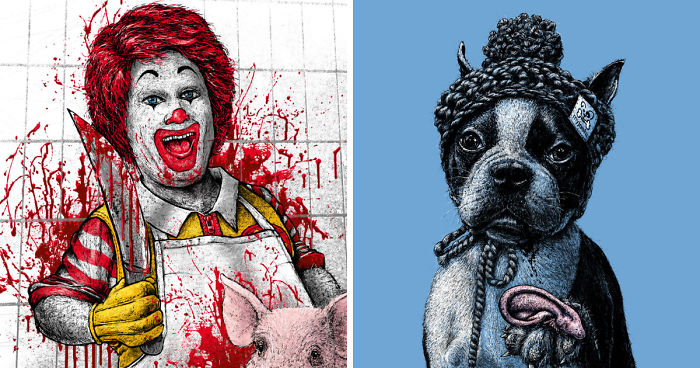 Human Animals By German Animal Rights Artist Roland Straller