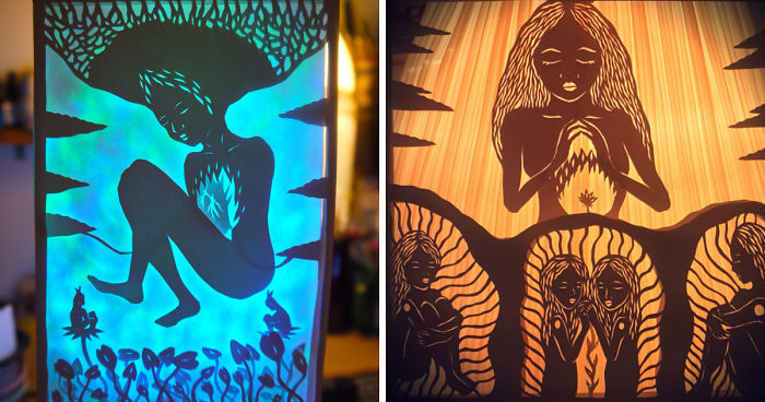 Intricate Paper Cut Shadow Boxes