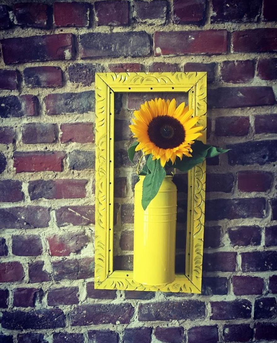 I Install Colorful Flowers In Wooden Frames All Over Cities I Install Colorful Flowers In Wooden Frames All Over Cities