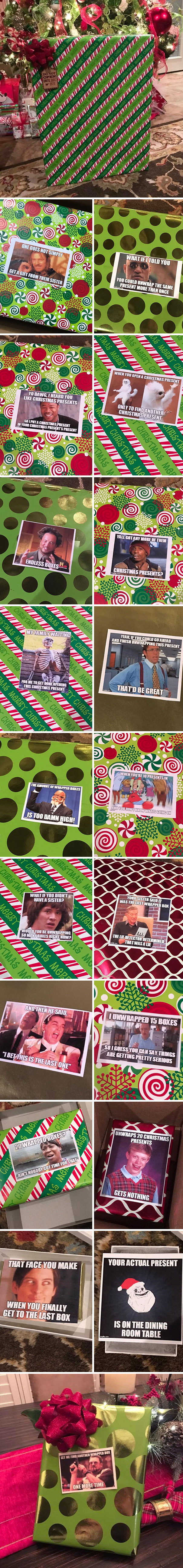 My Friend's Sister Had Some Fun With His Gift Wrapping