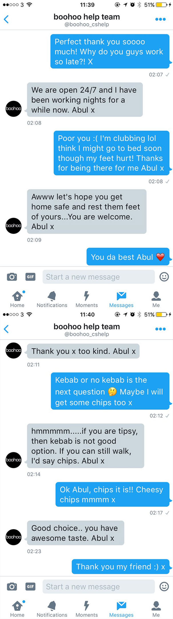 Liquid Clearly Did Something To Be Last Night. Sorry Boohoo Customer Service