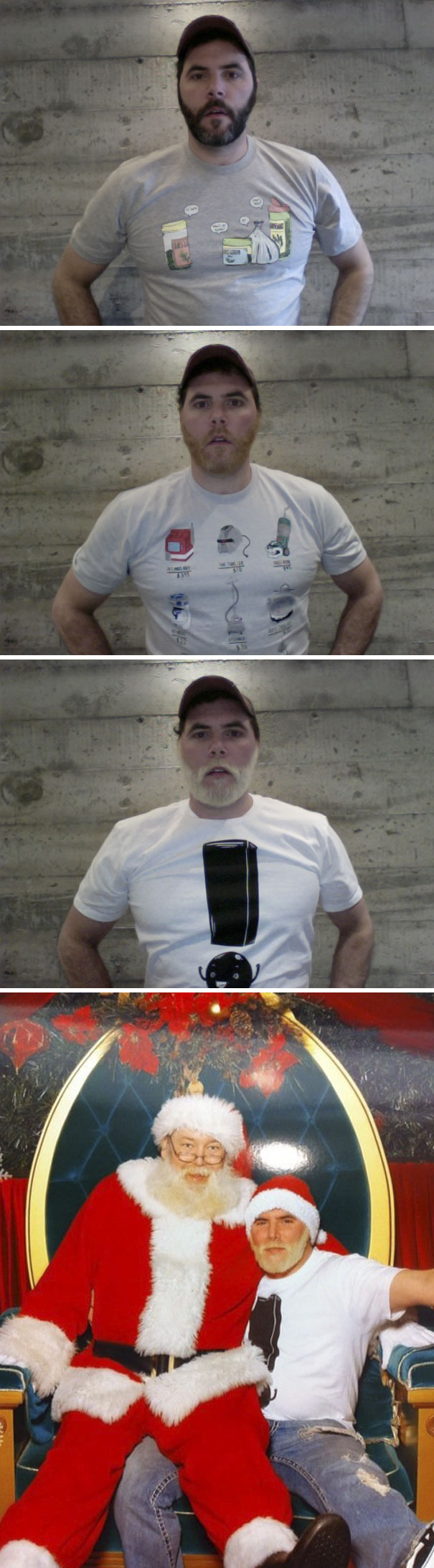 I Also Had A "Really Good Idea" For A Christmas Card That Didn't Go So Well. Learned The Hard Way, That Bleaching Your Beard Is Really Painful