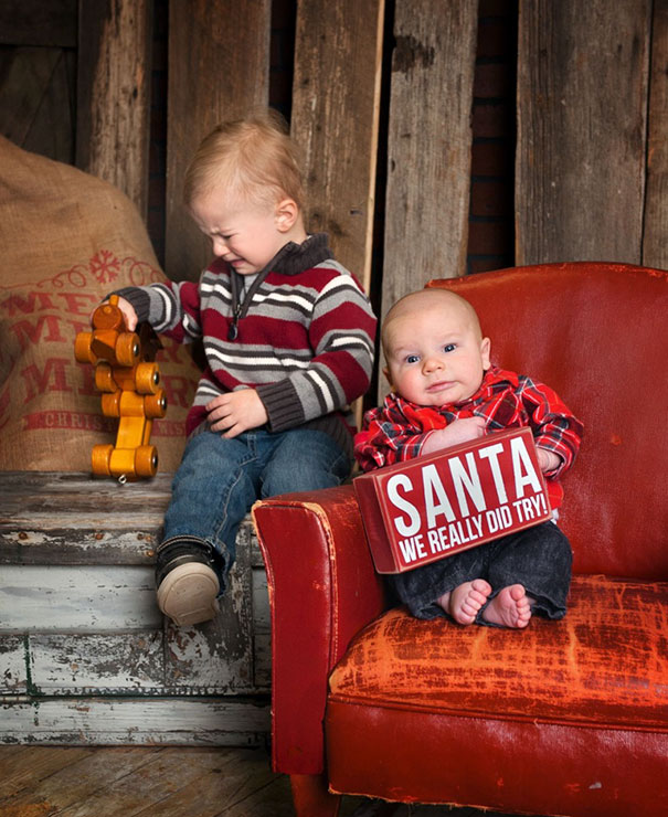 My Sister Took My Nephews To Get Pictures Taken For Their Christmas Card And This Was The Final Result