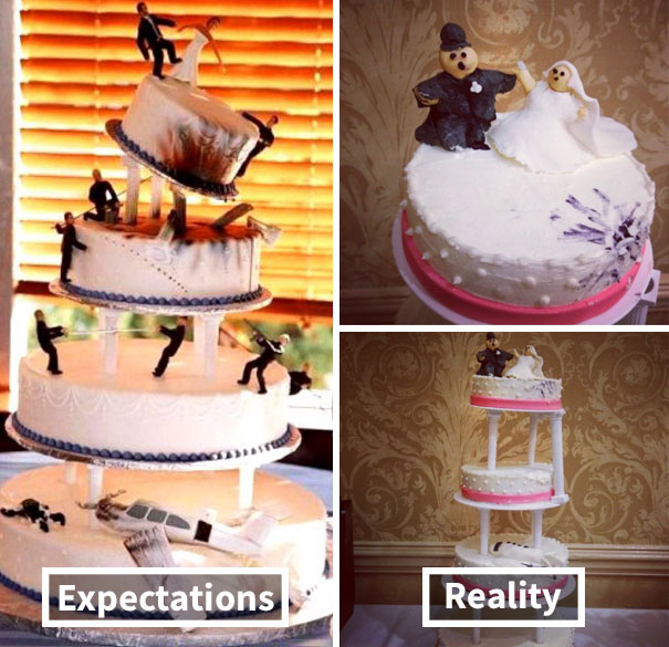 Grooms Cake Disaster, What We Wanted Vs. What We Got