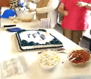 Grandma Couldn't Wait To Get A Bite Of The Cake