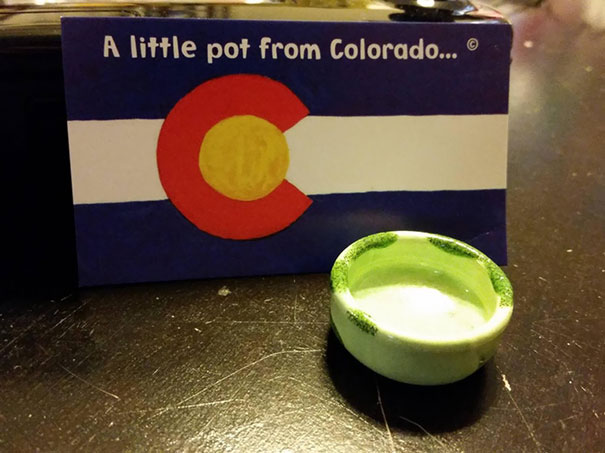 When My Grandma Got Home From Vacation, She Told Me She Got Me A Little "Pot" From Colorado. I Opened The Bag To Find This