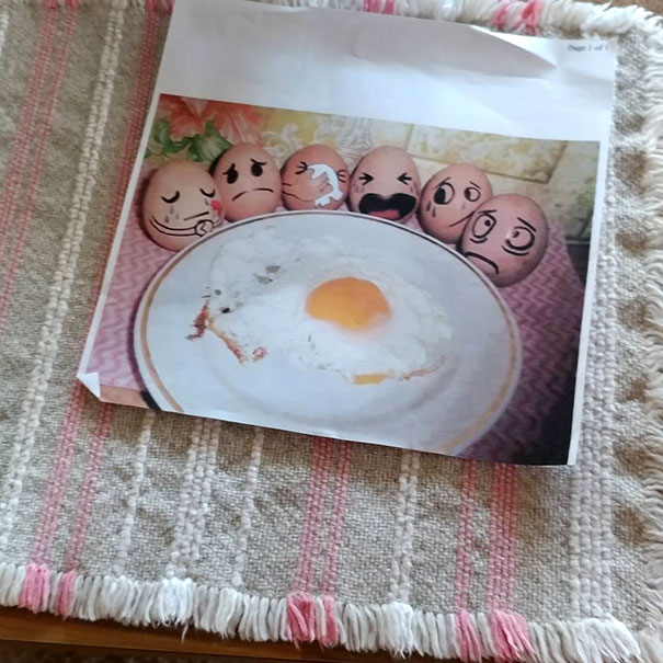 Grandma Left This At My Spot At The Kitchen Table