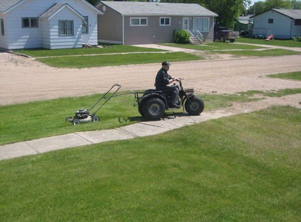 How My 95-Year-Old Grandpa Cuts His Grass