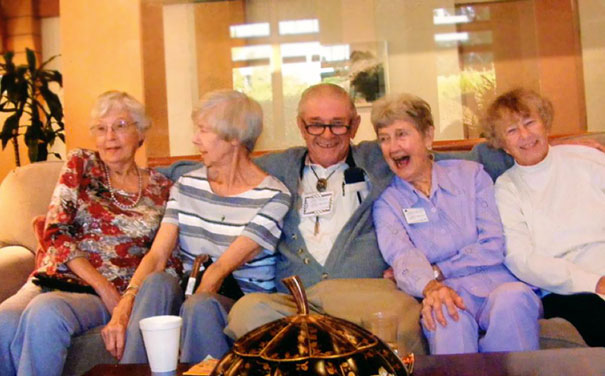 Grandpa Is Enjoying The Retirement Home