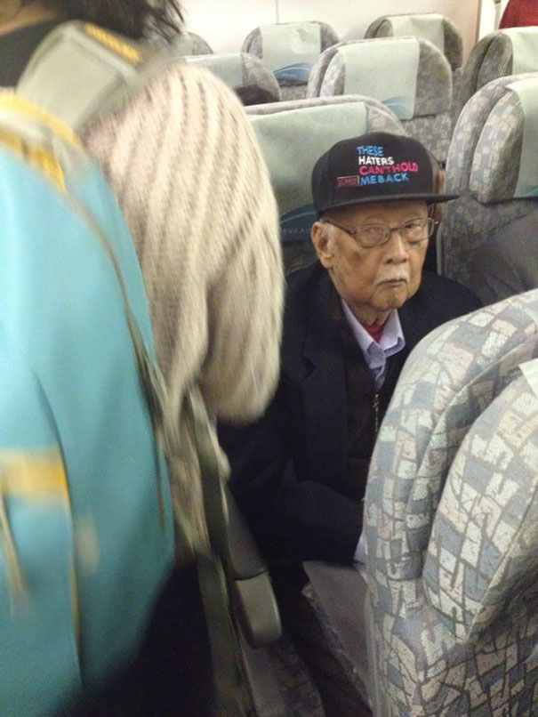 Walked Onto My Flight And Saw This Guy