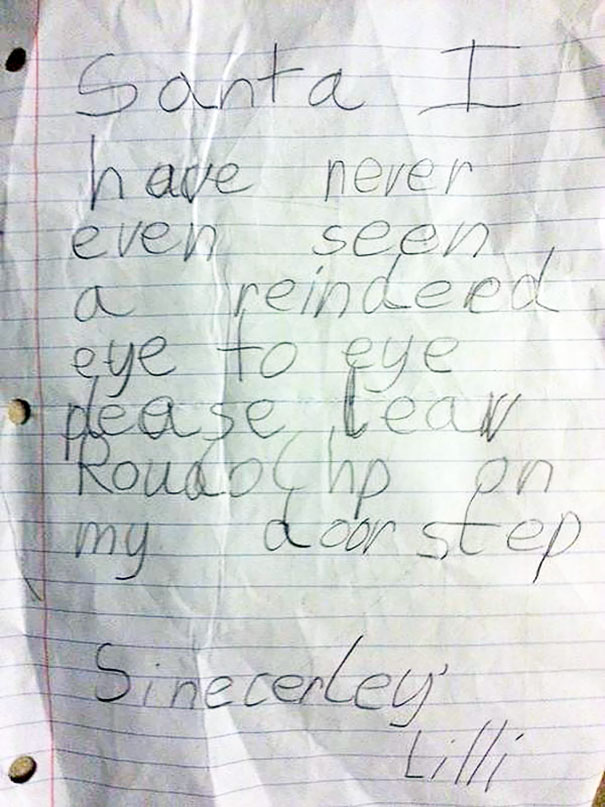 My 6-Year-Old Wrote A Note To Santa