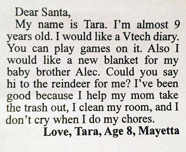 Here's A Batch Of My Favorite Letters In The Paper This Year. I Don't Cry When I Do My Chores