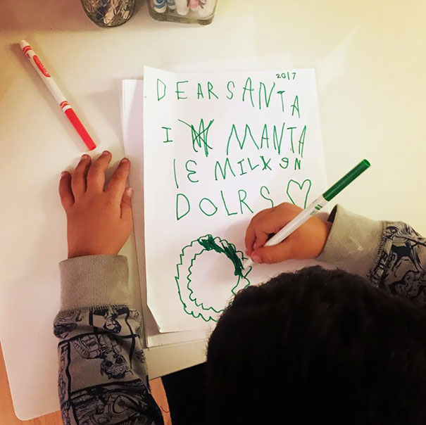 "Dear Santa, I Want 13 Million Dollars" - Well, Christmas Is Going To Be Very Disappointing For Him This Year